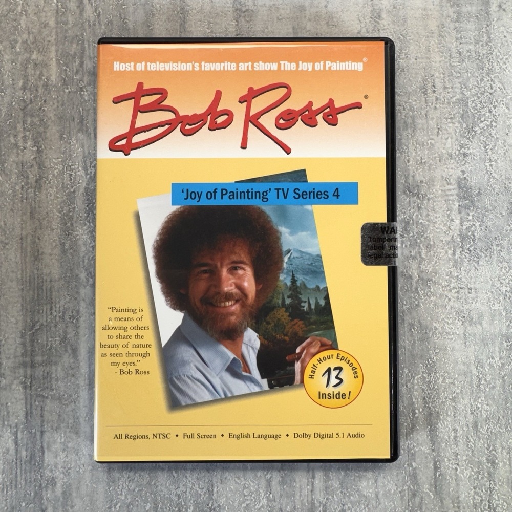 Bob Ross The Joy Of Painting TV Series 4 DVD 3-Disc Set RARE New Sealed